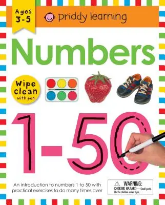 Libro di lavoro Wipe Clean: Numeri 1-50: Età 3-5 anni; Pulisci con la penna - Wipe Clean Workbook: Numbers 1-50: Ages 3-5; Wipe-Clean with Pen