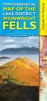 Mappa topografica del Lake District Wainwright Fells - Topographical Map of the Lake District Wainwright Fells