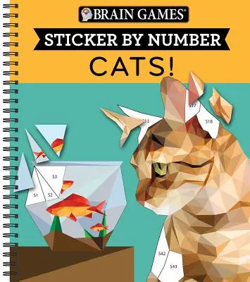 Giochi per il cervello - Sticker per numero: Gatti! (28 immagini da attaccare) - Brain Games - Sticker by Number: Cats! (28 Images to Sticker)