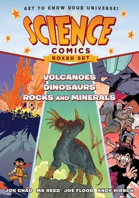 Set completo di fumetti scientifici: Vulcani, dinosauri e rocce e minerali - Science Comics Boxed Set: Volcanoes, Dinosaurs, and Rocks and Minerals