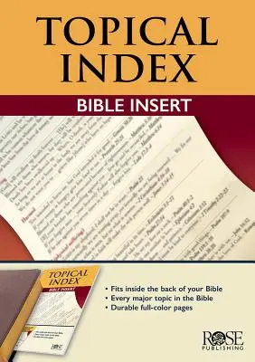 Libro: Indice biblico topico - Book: Topical Bible Index Insert