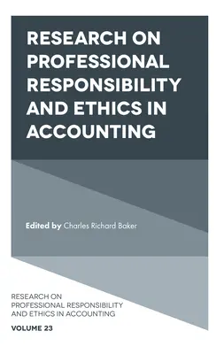 Ricerca sulla responsabilità professionale e l'etica in contabilità - Research on Professional Responsibility and Ethics in Accounting