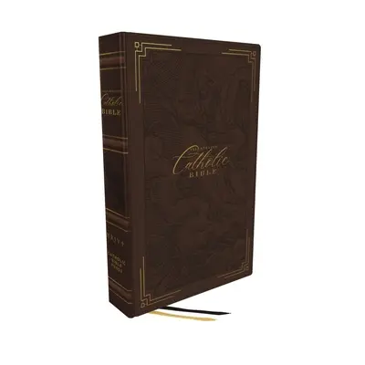 Nrsvce, Bibbia cattolica illustrata, pelle su tavola, stampa comfort: Sacra Bibbia - Nrsvce, Illustrated Catholic Bible, Leather Over Board, Comfort Print: Holy Bible