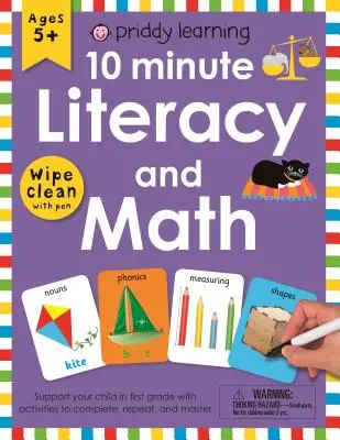 Libro di lavoro Wipe Clean: 10 minuti di lettura, scrittura e matematica [con penna]. - Wipe Clean Workbook: 10 Minute Reading, Writing, and Math [With Pen]