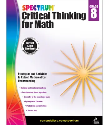 Pensiero critico Spectrum per la matematica, Grade 8 - Spectrum Critical Thinking for Math, Grade 8