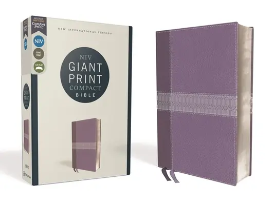 Niv, Bibbia compatta a stampa gigante, in pelle morbida, viola, edizione lettere rosse, stampa comfort - Niv, Giant Print Compact Bible, Leathersoft, Purple, Red Letter Edition, Comfort Print