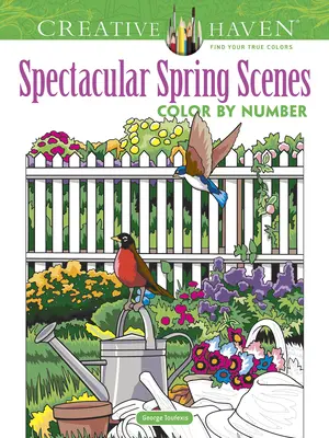 Creative Haven Scene spettacolari di primavera da colorare con i numeri - Creative Haven Spectacular Spring Scenes Color by Number