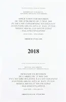 Rapporti di sentenze, pareri consultivi e ordinanze: Domanda di revisione della sentenza del 23 maggio 2008 nella causa relativa alla sovranità sulle acque del fiume Silala (Cile V. Bolivia) Ordinanza del 23 maggio 201. - Reports of Judgments, Advisory Opinions and Orders: Application for Revision of the Judgment of 23 May 2008 in the Case Concerning Sovereignty Over Pe
