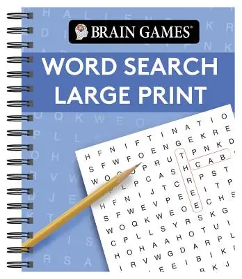 Giochi del cervello - Ricerca di parole a stampa grande (blu) - Brain Games - Word Search Large Print (Blue)