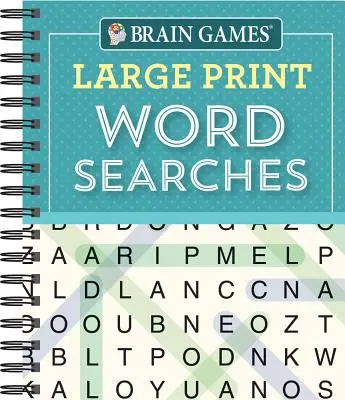 Giochi del cervello - Ricerca di parole a stampa grande (verde acqua) - Brain Games - Large Print Word Searches (Teal)