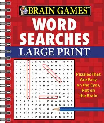 Giochi del cervello - Ricerca di parole - Stampa grande (rosso) - Brain Games - Word Searches - Large Print (Red)