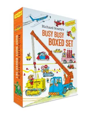 Set completo di libri di Richard Scarry: Aeroporto occupato; Auto e camion occupato; Cantiere occupato; Fattoria occupato - Richard Scarry's Busy Busy Boxed Set: Busy Busy Airport; Busy Busy Cars and Trucks; Busy Busy Construction Site; Busy Busy Farm