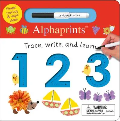 Alphaprints: Traccia, scrivi e impara 123: Tracciamento con le dita e penna pulita - Alphaprints: Trace, Write, and Learn 123: Finger Tracing & Wipe Clean