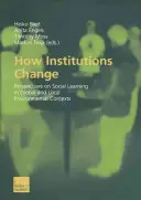 Come cambiano le istituzioni: Prospettive sull'apprendimento sociale in contesti ambientali globali e locali. - How Institutions Change: Perspectives on Social Learning in Global and Local Environmental Contexts