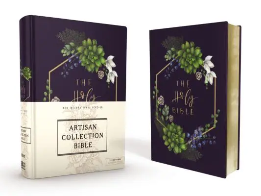 Niv, Bibbia della Collezione Artigianale, Tela su tavola, Floreale Navy, Bordi disegnati con doratura, Edizione a lettere rosse, Stampa comfort - Niv, Artisan Collection Bible, Cloth Over Board, Navy Floral, Designed Edges Under Gilding, Red Letter Edition, Comfort Print