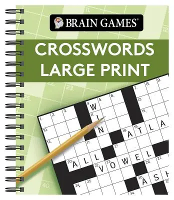 Giochi per il cervello - Cruciverba a stampa grande (verde) - Brain Games - Crosswords Large Print (Green)