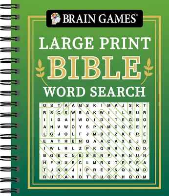 Giochi per il cervello - Ricerca di parole nella Bibbia a stampa grande (verde) - Brain Games - Large Print Bible Word Search (Green)