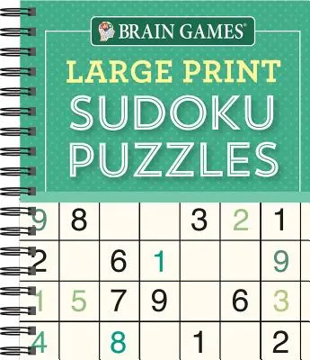 Giochi per il cervello - Sudoku a stampa grande (verde) - Brain Games - Large Print Sudoku Puzzles (Green)