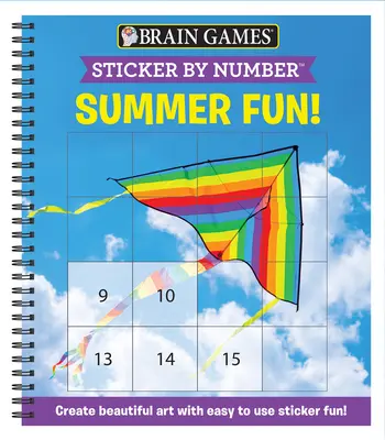 Giochi per il cervello - Sticker by Number: Divertimento estivo! (Adesivi facili e quadrati): Crea arte con adesivi facili da usare! - Brain Games - Sticker by Number: Summer Fun! (Easy - Square Stickers): Create Beautiful Art with Easy to Use Sticker Fun!