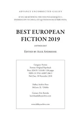 La migliore narrativa europea 2019 - Best European Fiction 2019
