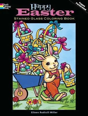 Libro da colorare di vetro colorato di Buona Pasqua - Happy Easter Stained Glass Coloring Book