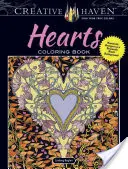 Libro da colorare Creative Haven Cuori: Disegni romantici su sfondo nero drammatico - Creative Haven Hearts Coloring Book: Romantic Designs on a Dramatic Black Background