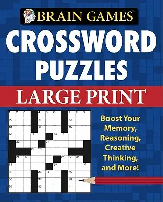 Giochi del cervello - Cruciverba - Stampa grande (blu) - Brain Games - Crossword Puzzles - Large Print (Blue)