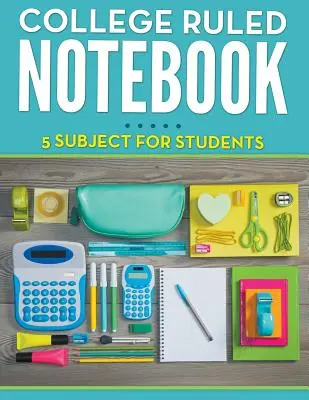 Quaderno a righe per il college - 5 soggetti per studenti - College Ruled Notebook - 5 Subject For Students
