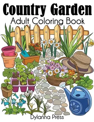 Libro da colorare per adulti sul giardino di campagna - Country Garden Adult Coloring Book
