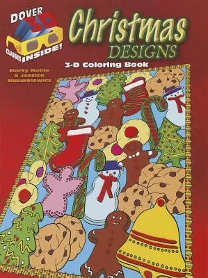 Libro da colorare 3-D - Disegni di Natale - 3-D Coloring Book - Christmas Designs