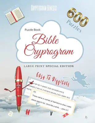 Libro puzzle Criptogrammi della Bibbia Edizione speciale a stampa grande: Crittogrammi biblici, libri di crittogrammi biblici, crittogrammi biblici, citazioni bibliche - Il libro completo. - Puzzle Book Bible Cryptogram Large Print Special Edition: Bible Cryptograms, Cryptogram Bible Puzzle Books, Cryptograms Bible Quotes - The Complete Se