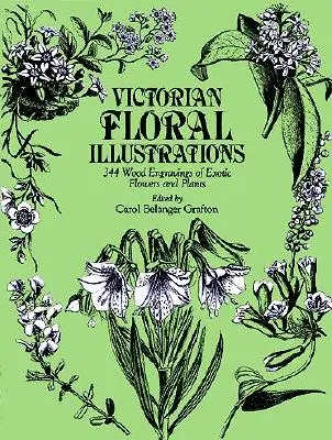 Illustrazioni floreali vittoriane: 344 incisioni su legno di fiori e piante esotiche - Victorian Floral Illustrations: 344 Wood Engravings of Exotic Flowers and Plants