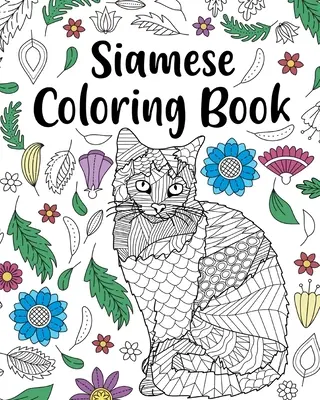 Gatto siamese libro da colorare - Siamese Cat Coloring Book