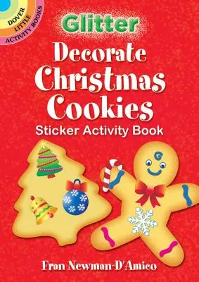 Libro di attività con adesivi per decorare i biscotti di Natale - Glitter Decorate Christmas Cookies Sticker Activity Book