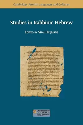 Studi di ebraico rabbinico - Studies in Rabbinic Hebrew