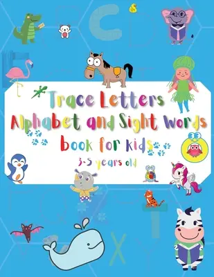 Alfabeto a ricalco delle lettere e parole viste per bambini dai 3 ai 5 anni: Lettere dalla A alla Z e parole viste, libro di esercizi di scrittura corsiva per bambini in età prescolare e materna. - Letter Tracing Alphabet and Sight Words for kids 3-5 years old: Letters A-Z and Sight words tracing, Cursive writing workbook for Preschool, Kindergar