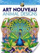 Libro da colorare di disegni di animali Art Nouveau Creative Haven - Creative Haven Art Nouveau Animal Designs Coloring Book