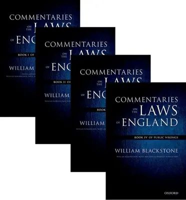 L'edizione Oxford di Blackstone: Commentari alle leggi d'Inghilterra: Libro I, II, III e IV Pacchetto - The Oxford Edition of Blackstone's: Commentaries on the Laws of England: Book I, II, III, and IV Pack