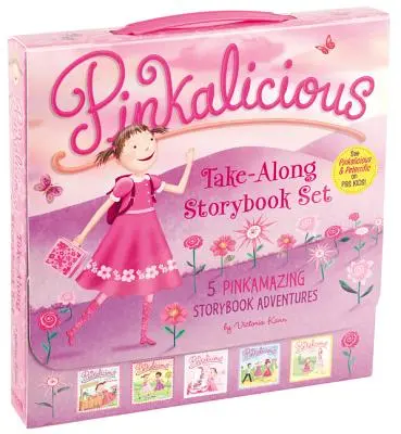 Il set di libri di fiabe di Pinkalicious: Solletico rosa, Pinkalicious e la bevanda rosa, La ragazza dei fiori, Il giorno dei capelli pazzi, Pinkalicious e il nuovo insegnante - The Pinkalicious Take-Along Storybook Set: Tickled Pink, Pinkalicious and the Pink Drink, Flower Girl, Crazy Hair Day, Pinkalicious and the New Teache