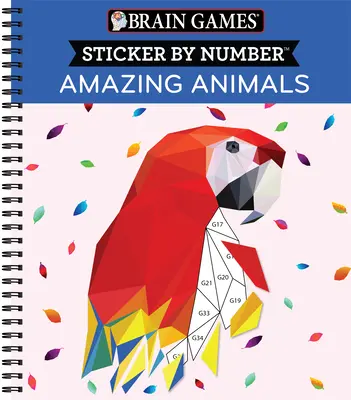 Giochi per il cervello - Sticker per numero: Animali fantastici - Brain Games - Sticker by Number: Amazing Animals