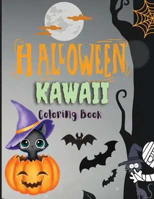 Libro da colorare Halloween Kawaii: Happy Halloween Coloring Book For Kids Cute Spooky Big Pictures to Color Such as ... Unicorno, zucca, case infestate, - Halloween Kawaii Coloring Book: Happy Halloween Coloring Book For Kids Cute Spooky Big Pictures to Color Such as ... Unicorn, Pumpkin, Haunted Houses,