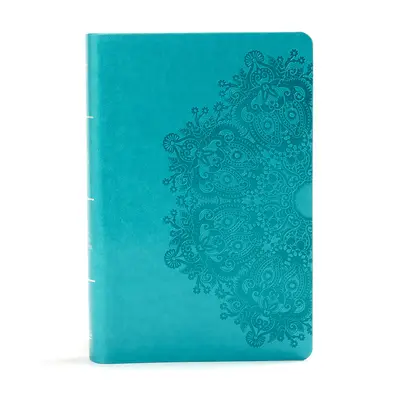 Bibbia di consultazione personale KJV a stampa grande, indicizzata in pelle verde acqua - KJV Large Print Personal Size Reference Bible, Teal Leathertouch Indexed