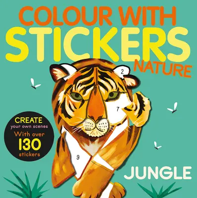 Colora con gli adesivi: Giungla: Crea 10 immagini con gli adesivi! - Color with Stickers: Jungle: Create 10 Pictures with Stickers!