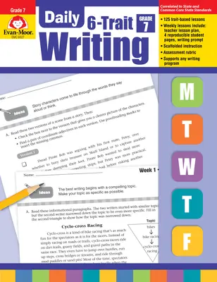 Scrittura giornaliera a 6 tracce Grado 7 - Daily 6-Trait Writing Grade 7