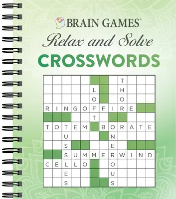 Giochi per il cervello - Rilassati e risolvi: Parole crociate (verde) - Brain Games - Relax and Solve: Crosswords (Green)
