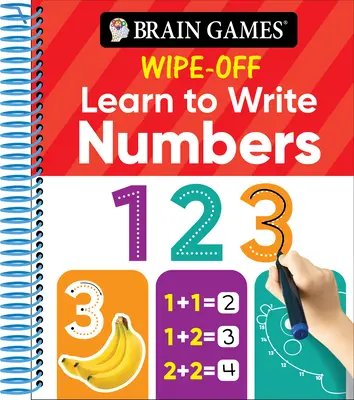 Giochi cerebrali Wipe-Off Impara a scrivere: Numeri (bambini dai 3 ai 6 anni) - Brain Games Wipe-Off Learn to Write: Numbers (Kids Ages 3 to 6)