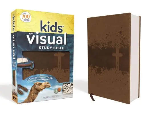 Niv, Bibbia di studio visuale per bambini, pelle morbida, bronzo, interno a colori: Esplora la storia della Bibbia - persone, luoghi e storia - Niv, Kids' Visual Study Bible, Leathersoft, Bronze, Full Color Interior: Explore the Story of the Bible---People, Places, and History