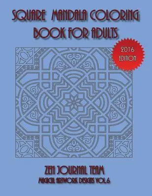 Libro da colorare di mandala quadrati per adulti - Square Mandala Coloring Book For Adults