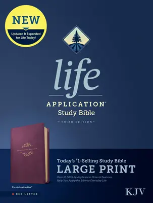 Bibbia per lo studio delle applicazioni della vita KJV, terza edizione, stampa grande (lettere rosse, similpelle, viola) - KJV Life Application Study Bible, Third Edition, Large Print (Red Letter, Leatherlike, Purple)