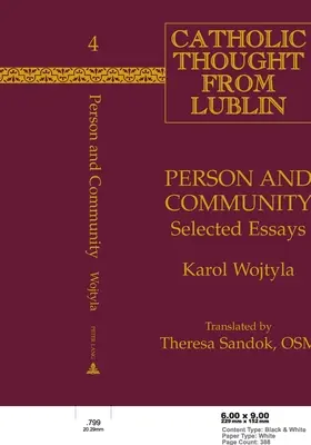 Persona e comunità: Saggi selezionati - Person and Community: Selected Essays